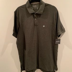 Eddie Bauer dark gray polos shirt size L